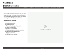 Tablet Screenshot of corsica-productions.com